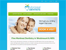 Tablet Screenshot of montreal-dentists.com